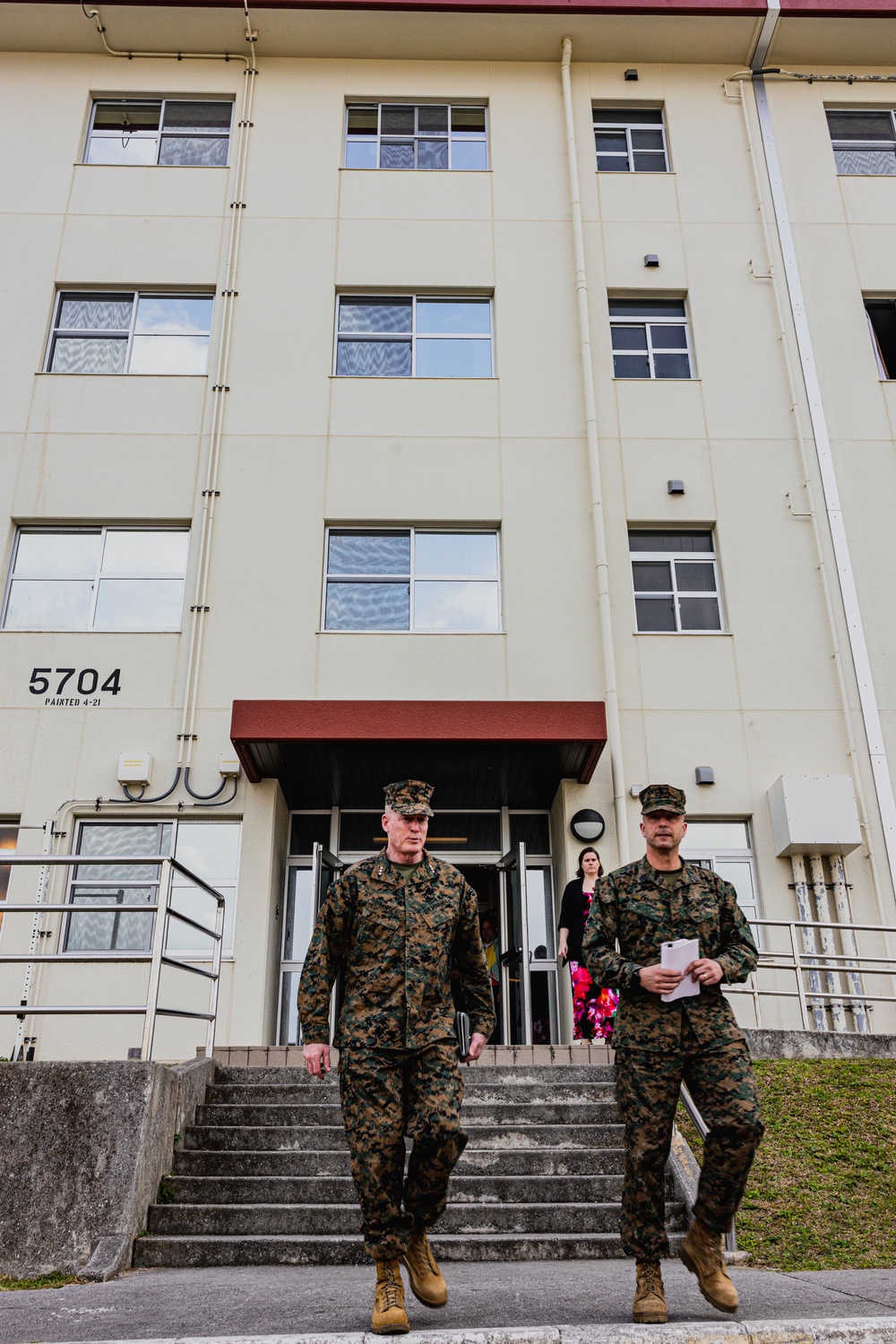 Deputy Commandant for Installations and Logistics tours Okinawa barracks, ensures housing compliance