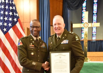 Chaplain Fisher Promoted to Colonel in Ceremony