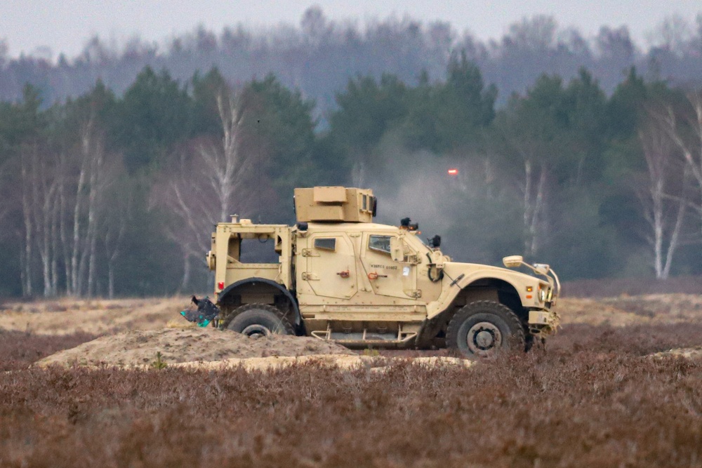 Task Force Provider Soldiers participate in a convoy live fire exercise