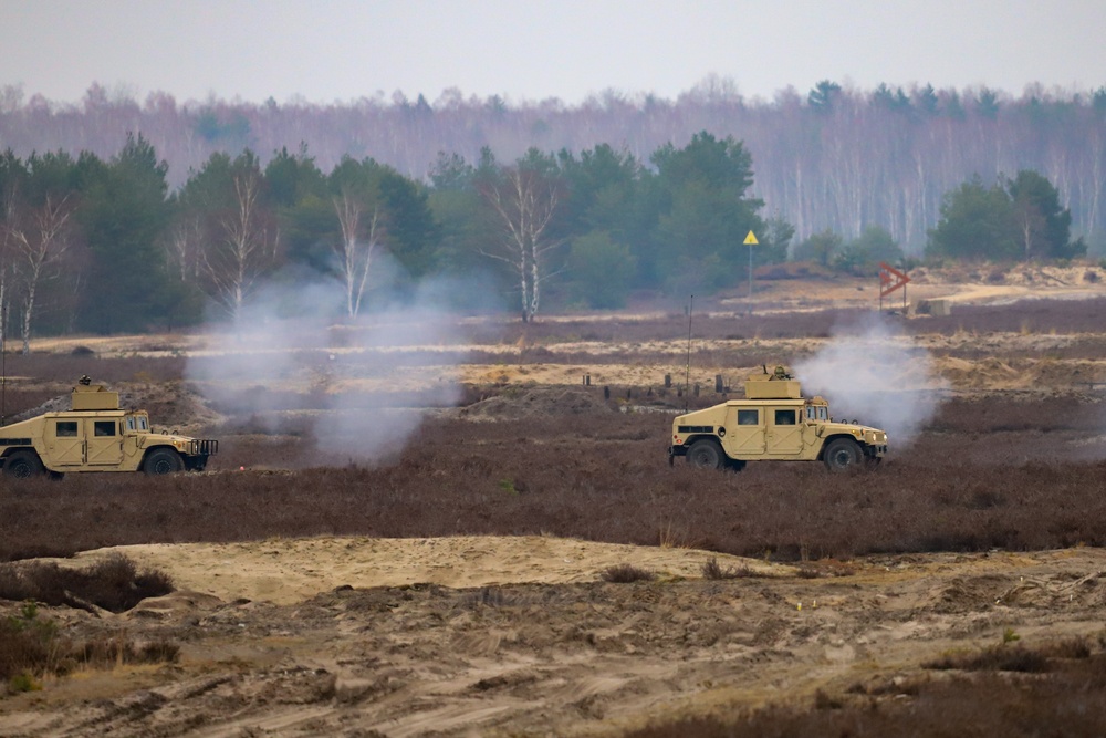 Task Force Provider Soldiers participate in a convoy live fire exercise