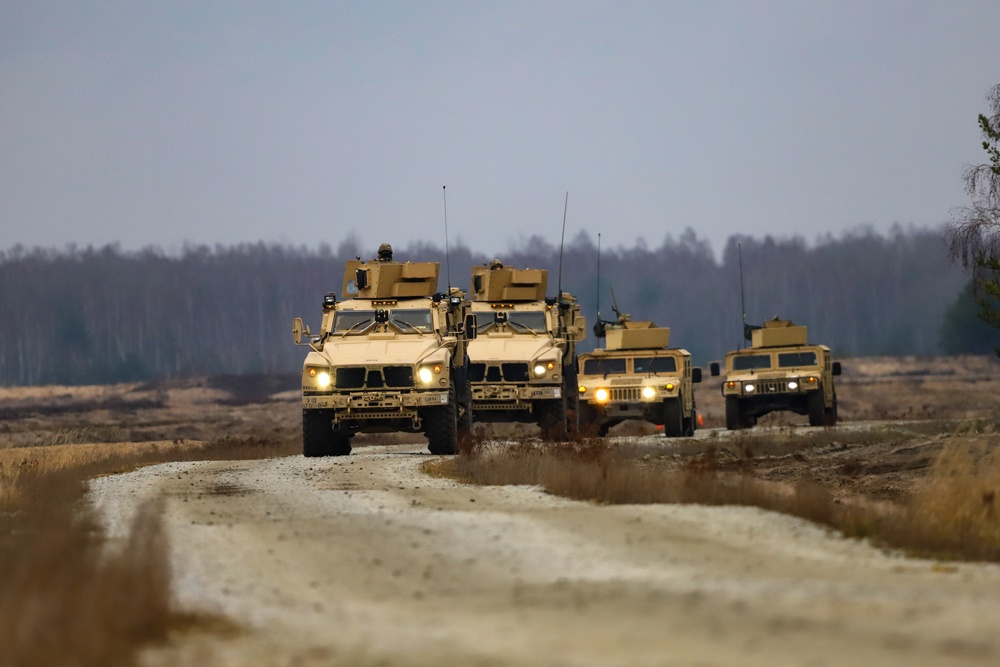 Task Force Provider Soldiers participate in a convoy live fire exercise