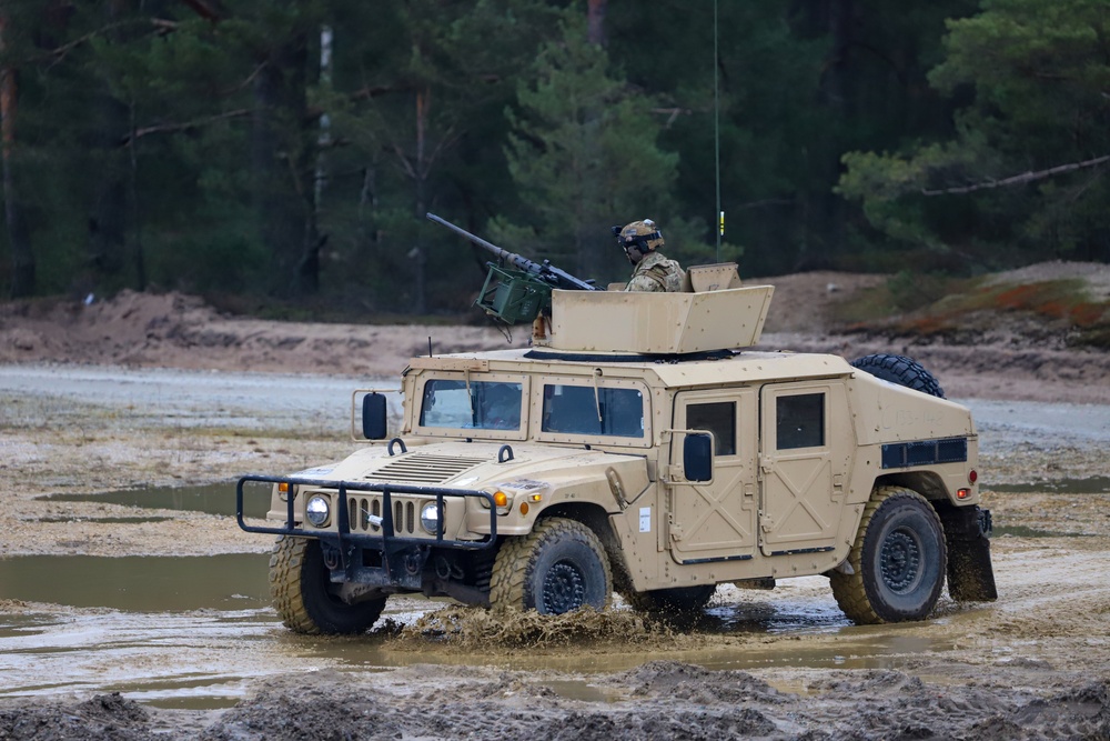 Task Force Provider Soldiers participate in a convoy live fire exercise