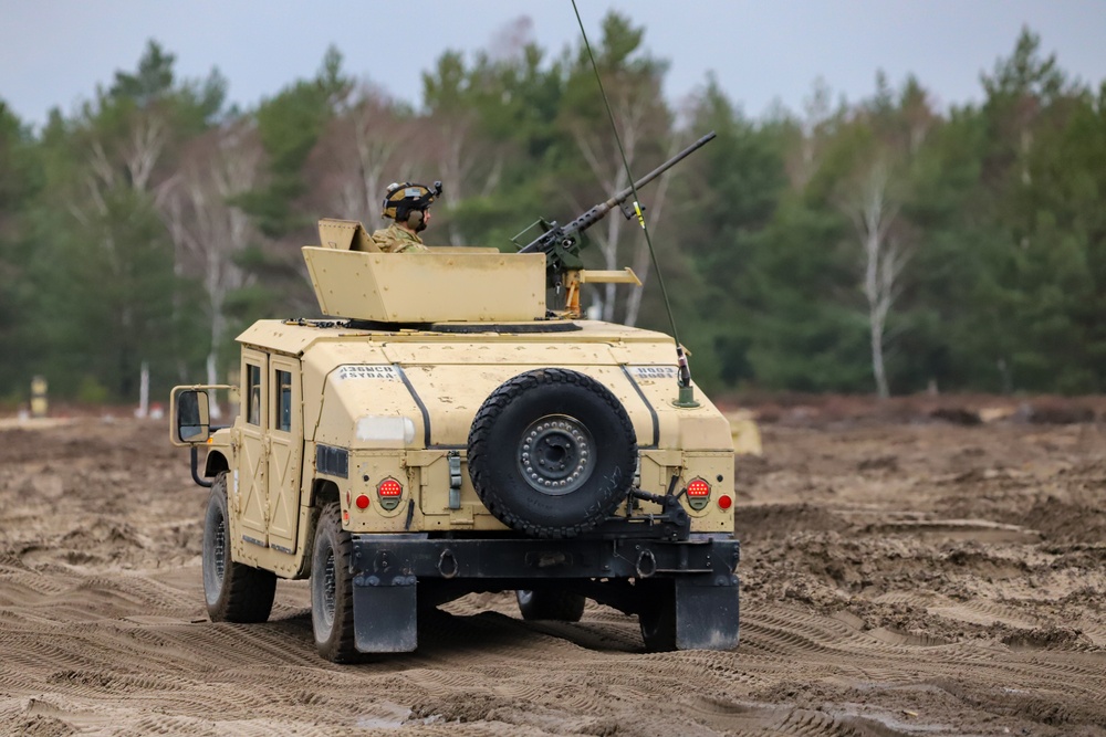 Task Force Provider Soldiers participate in a convoy live fire exercise