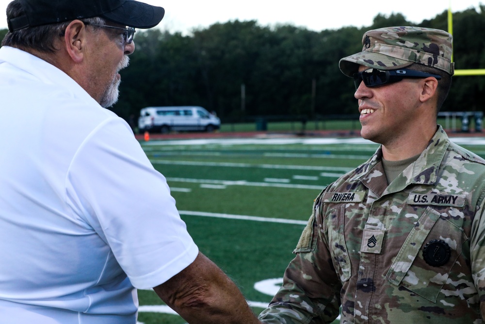 Recruiters and Golden Knights Support Kinnelon Highschool Football Military Appreciation Game