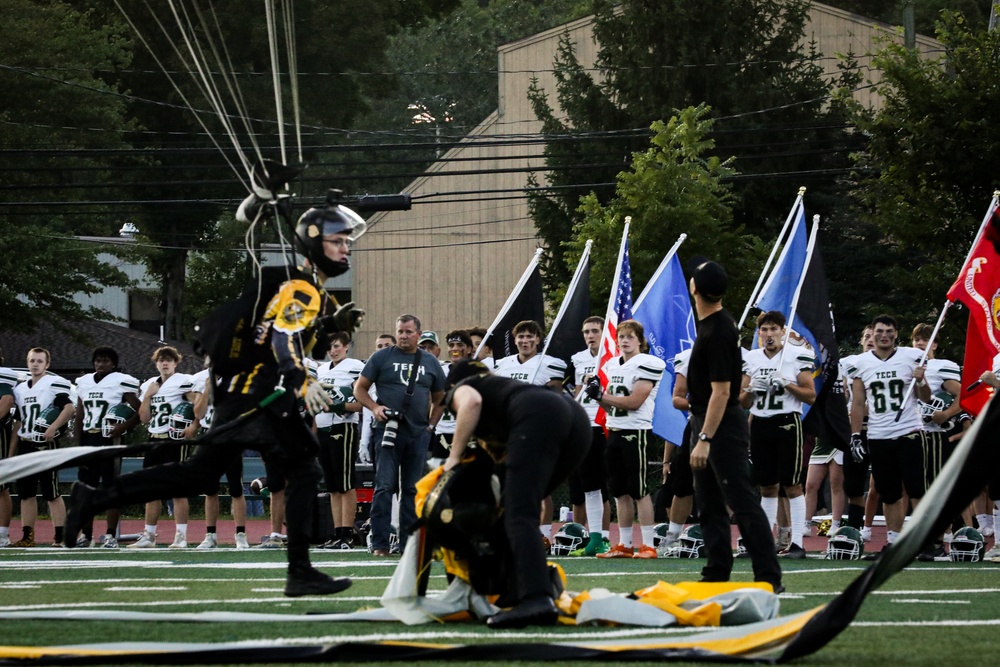 Recruiters and Golden Knights Support Kinnelon Highschool Football Military Appreciation Game