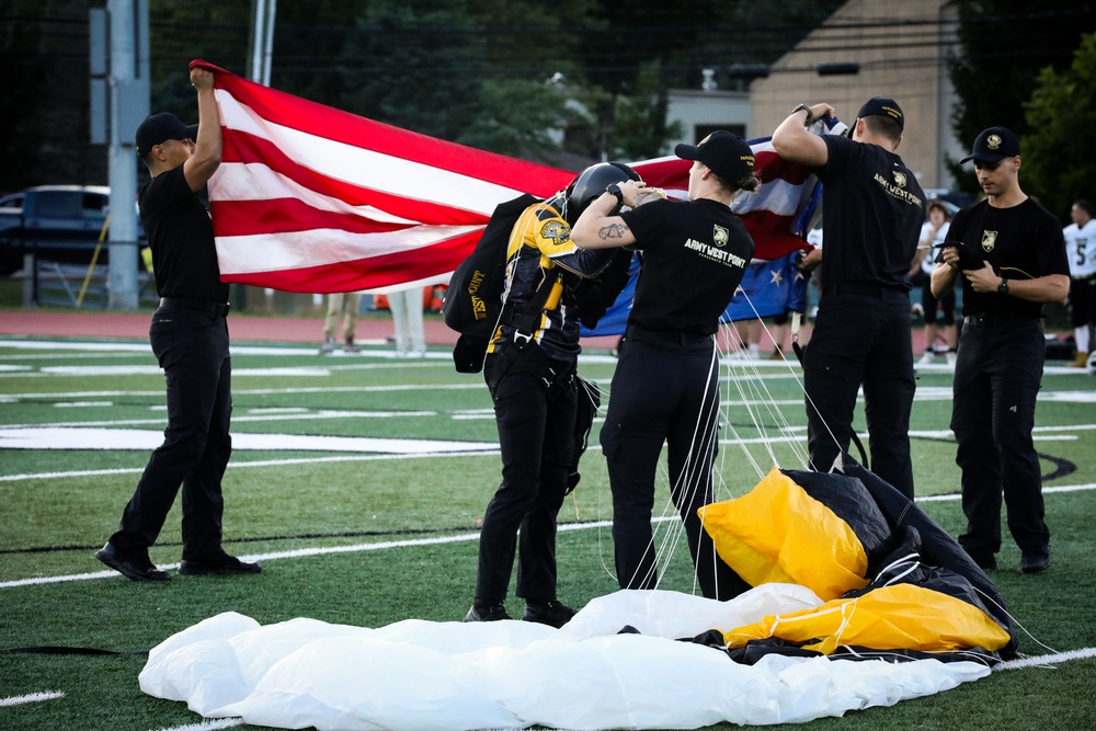 Recruiters and Golden Knights Support Kinnelon Highschool Football Military Appreciation Game