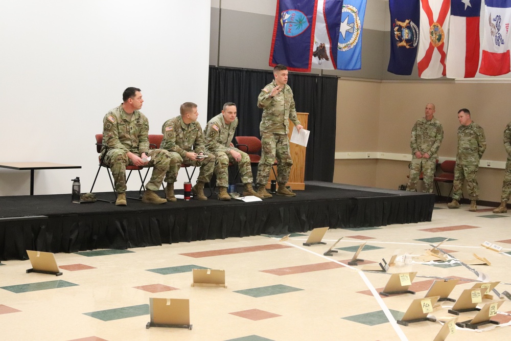 Fort McCoy NCO Academy Battle Staff NCO Course students hold first combined arms rehearsal for calendar year 2024