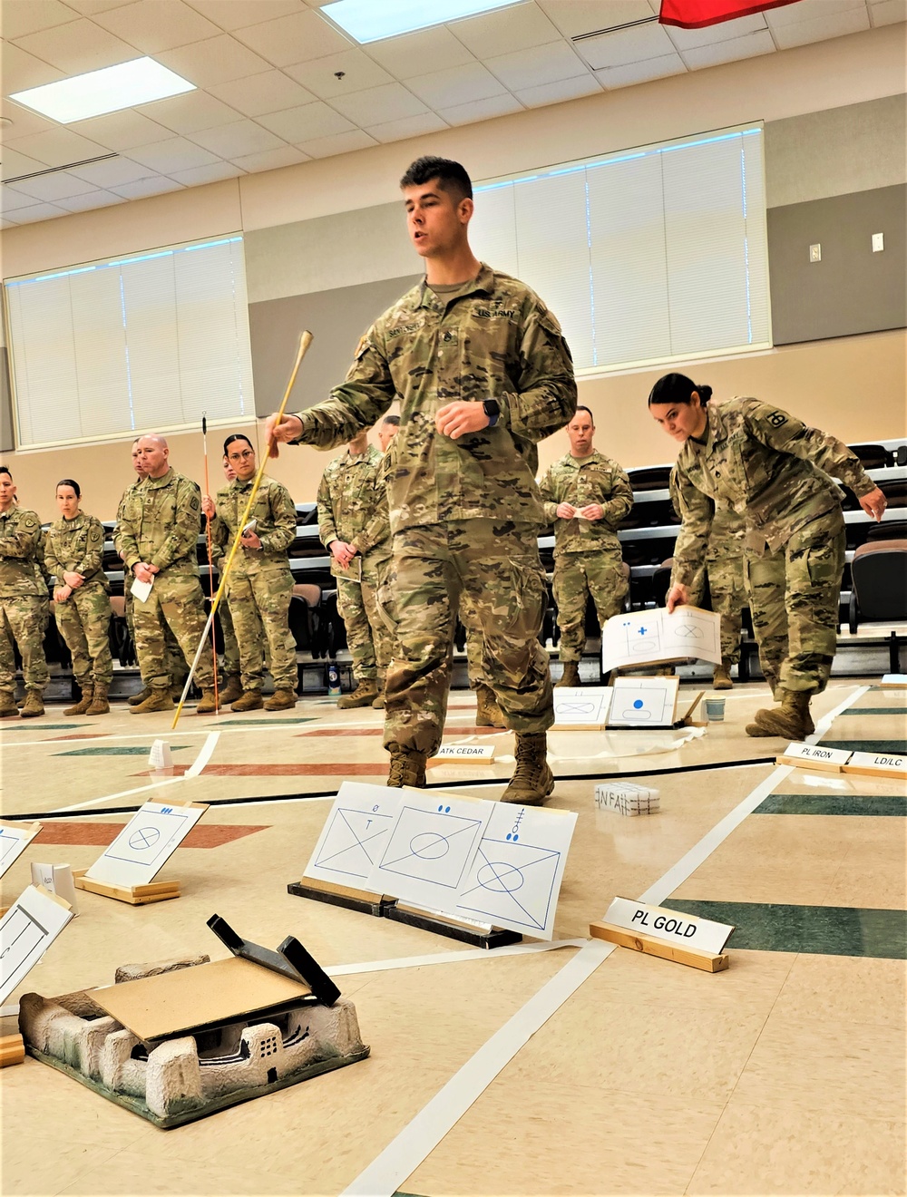 Fort McCoy NCO Academy Battle Staff NCO Course students hold first combined arms rehearsal for calendar year 2024