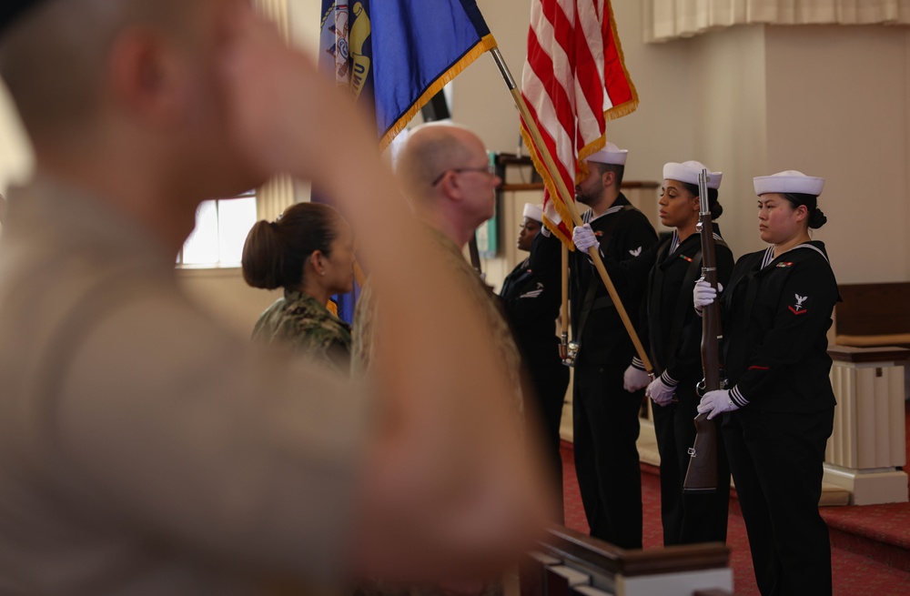 Nigeria native HM1 Nwagbara retires at Quantico Chapel