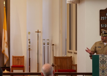 Nigeria native HM1 Nwagbara retires at Quantico Chapel