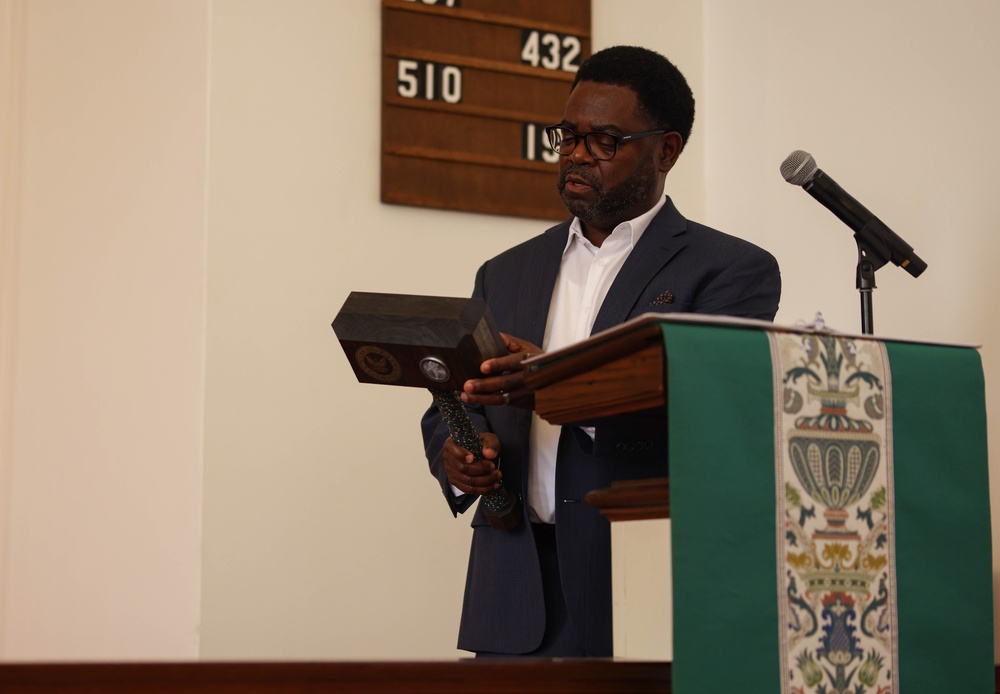 Nigeria native HM1 Nwagbara retires at Quantico Chapel