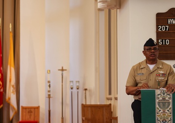 Nigeria native HM1 Nwagbara retires at Quantico Chapel