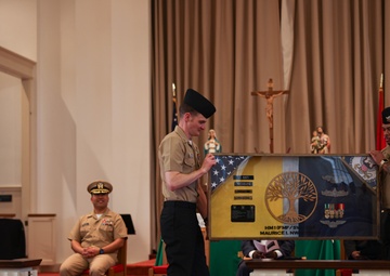 Nigeria native HM1 Nwagbara retires at Quantico Chapel