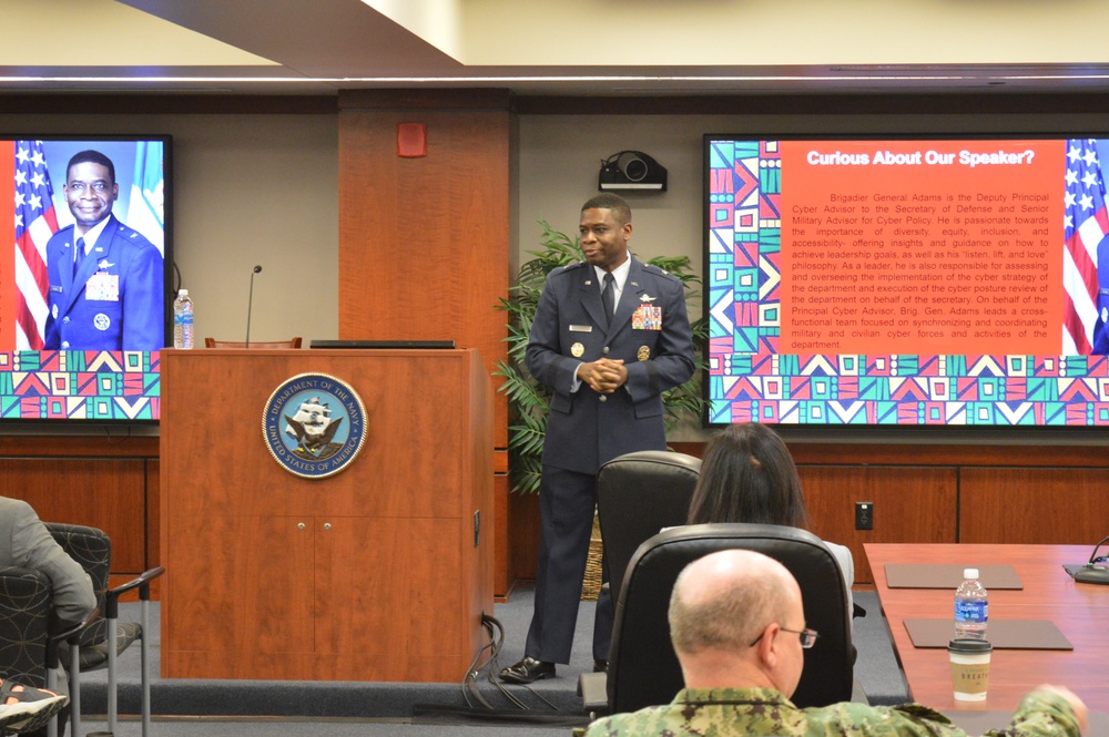 Brigadier General Terrence A. Adams Encourages Leadership Development during Black History Month