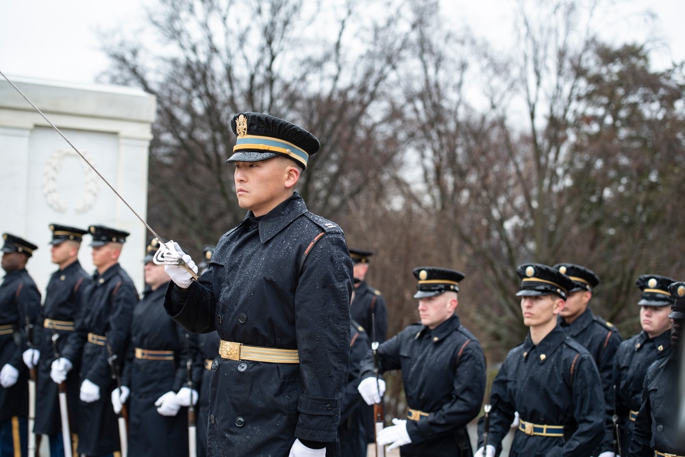 Chief of Staff of the India Army Gen. Manoj Pande Participates in an Army Full Honors Wreath-Laying Ceremony at the Tomb of the Unknown Soldier