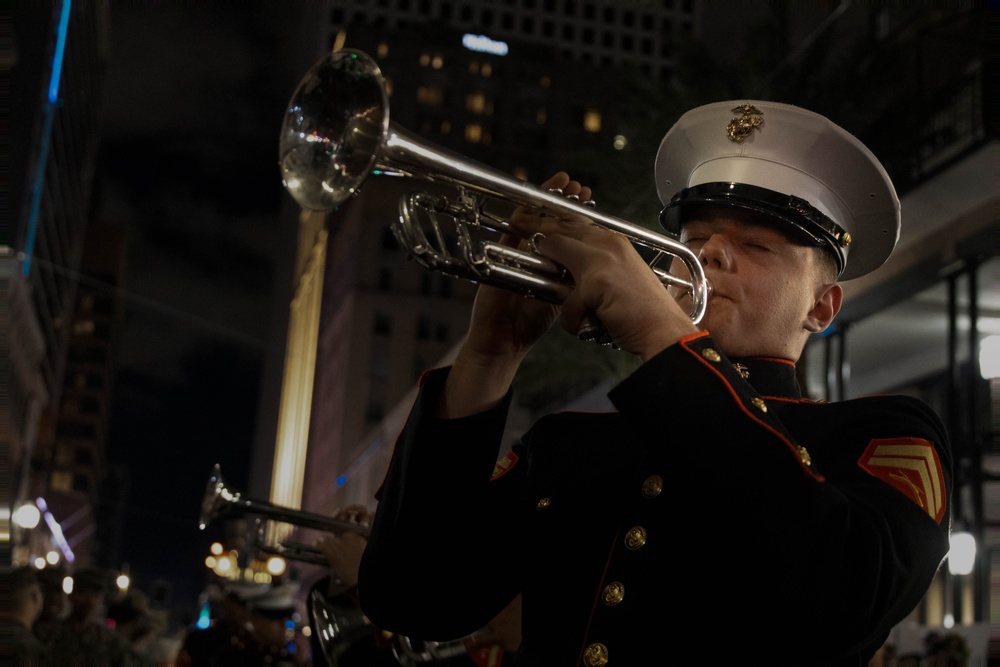 2d Marine Division Band Performs in the Krewe of Orpheus Parade 2024