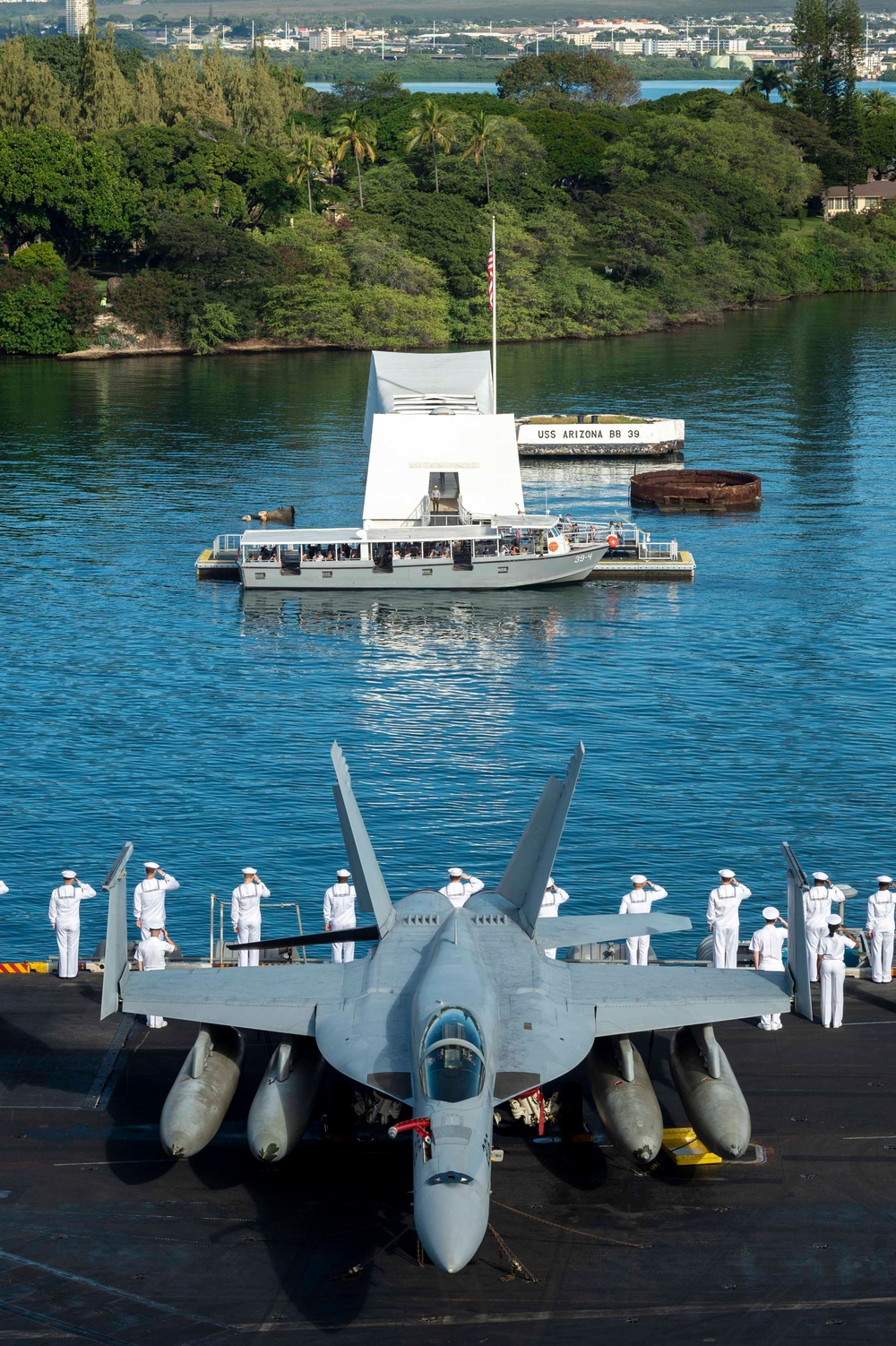 USS Carl Vinson (CVN 70) Pulls into Pearl Harbor for a Scheduled Port Visit