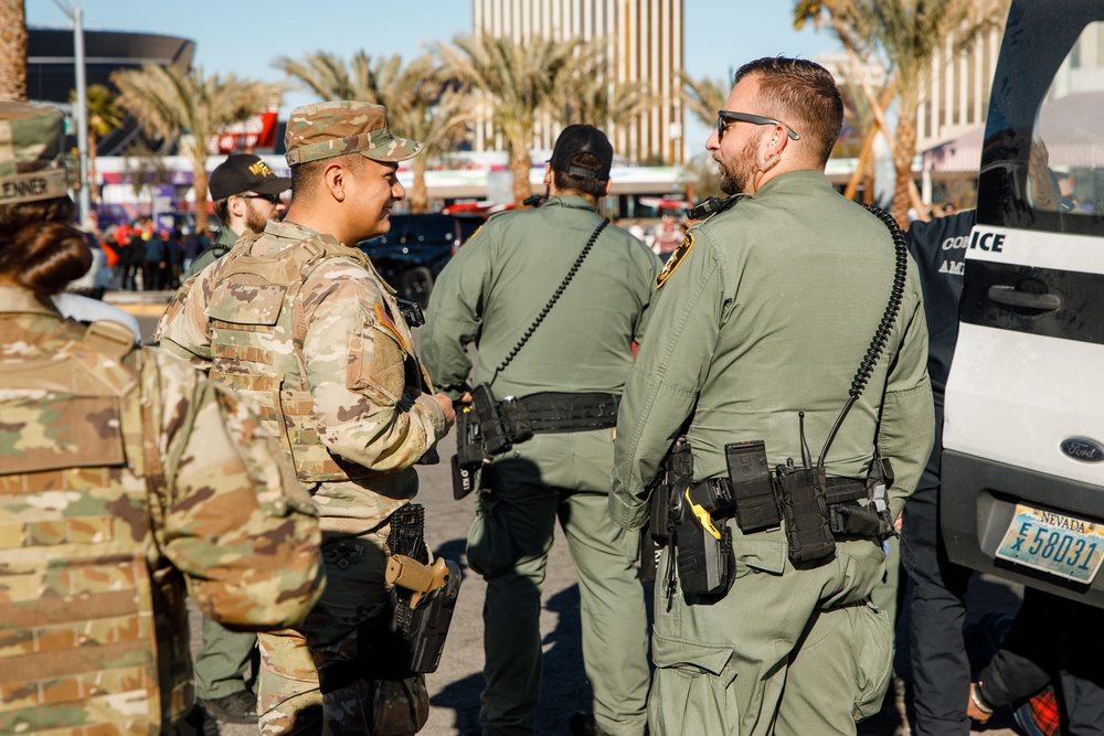 Nevada Guard supplements Clark County first responders, law enforcement to ensure winning Super Bowl LVIII atmosphere
