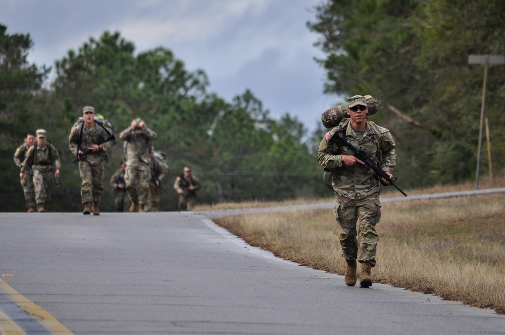 CA Soldier takes lead during 12-mile ruck