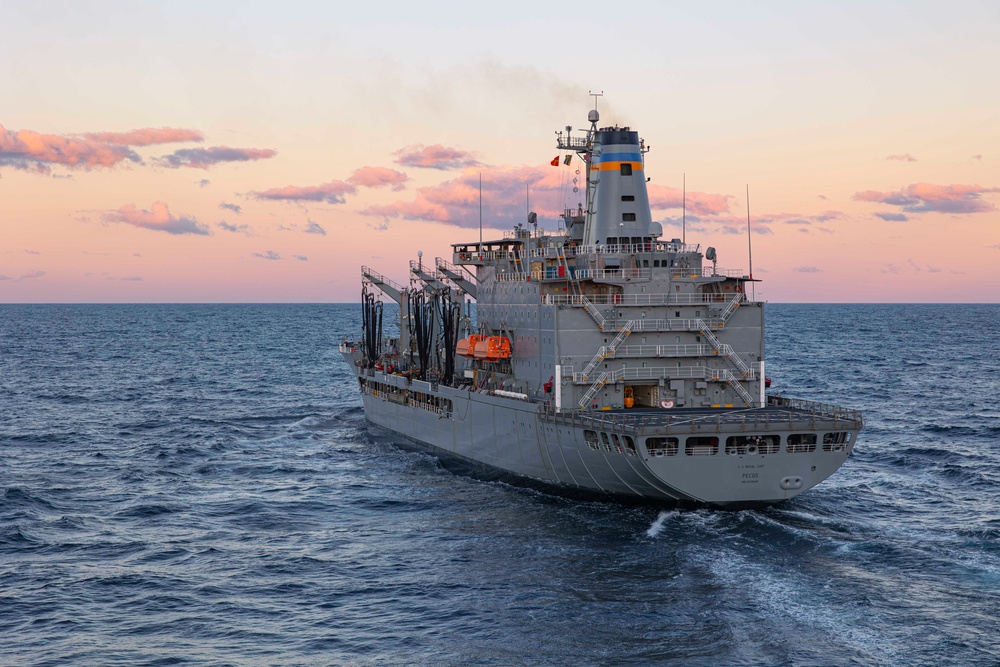 Abraham Lincoln conducts a replenishment-at-sea