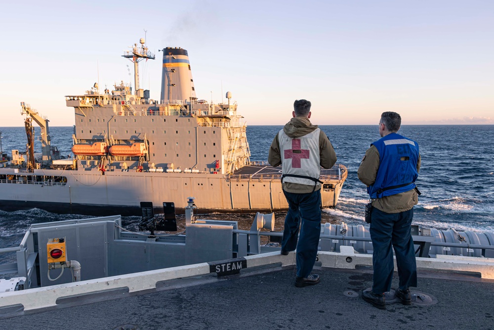 Abraham Lincoln conducts a replenishment-at-sea
