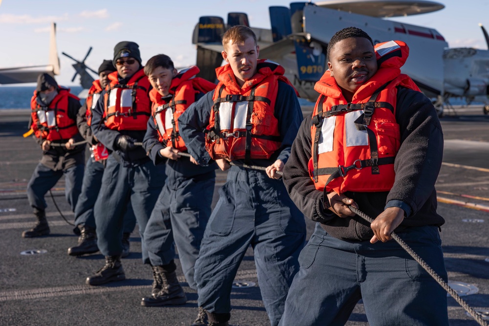 Abraham Lincoln conducts a replenishment-at-sea
