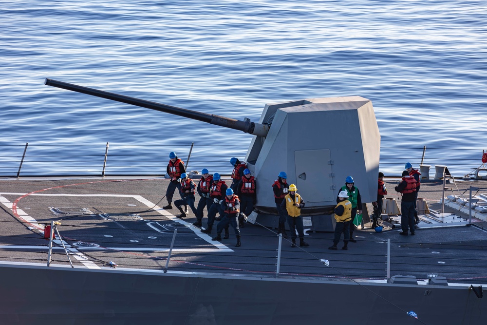 Abraham Lincoln conducts a replenishment-at-sea