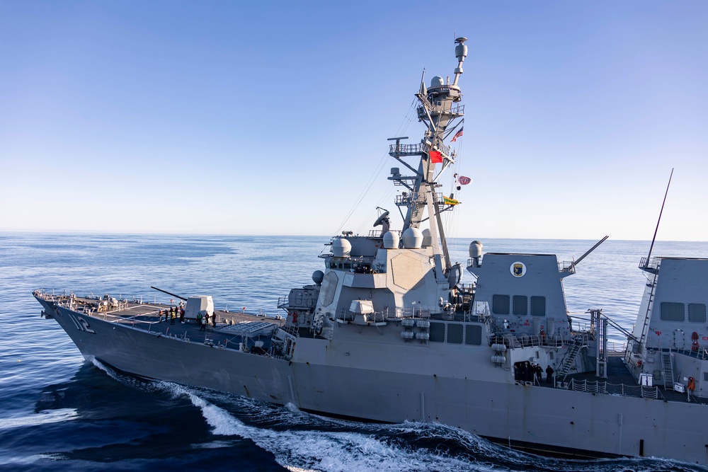 Abraham Lincoln conducts a replenishment-at-sea