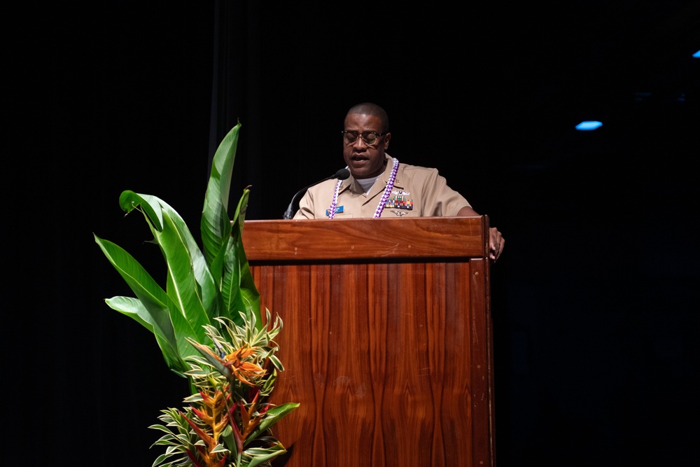 Pacific Missile Range Facility (PMRF) Presents the Naval Science Award to Students at the Kauai Regional Science and Engineering Fair.