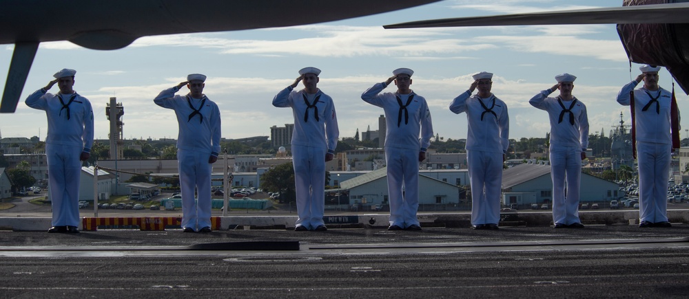 USS Carl Vinson (CVN 70) Pulls into Pearl Harbor for a Scheduled Port Visit