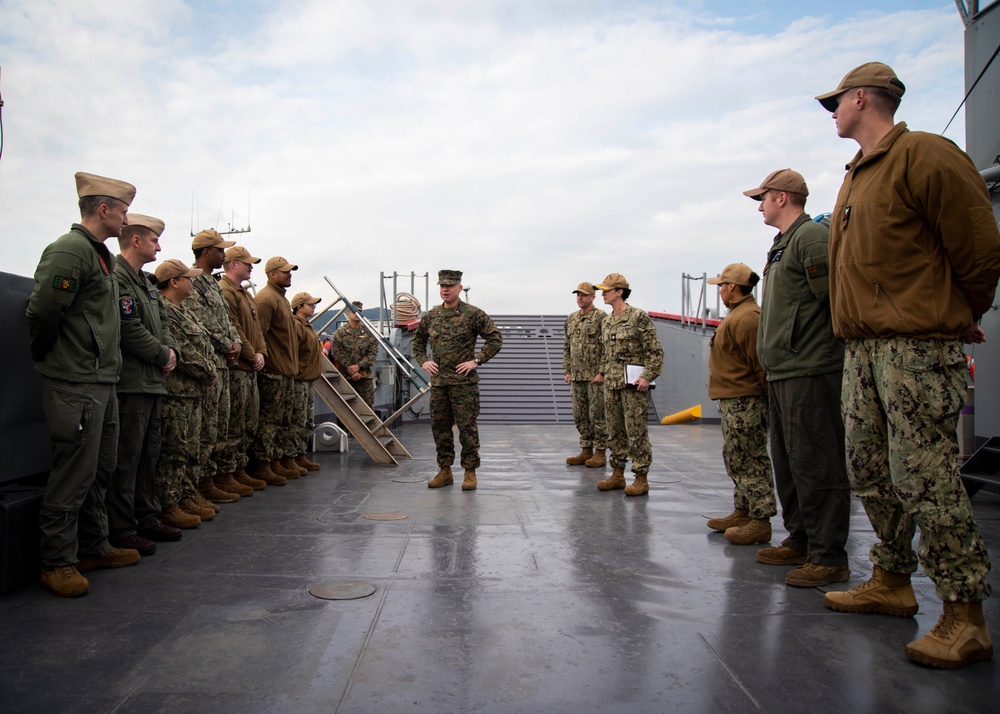 Brig. Gen. Hall Visits Sasebo CTF76/3 Units