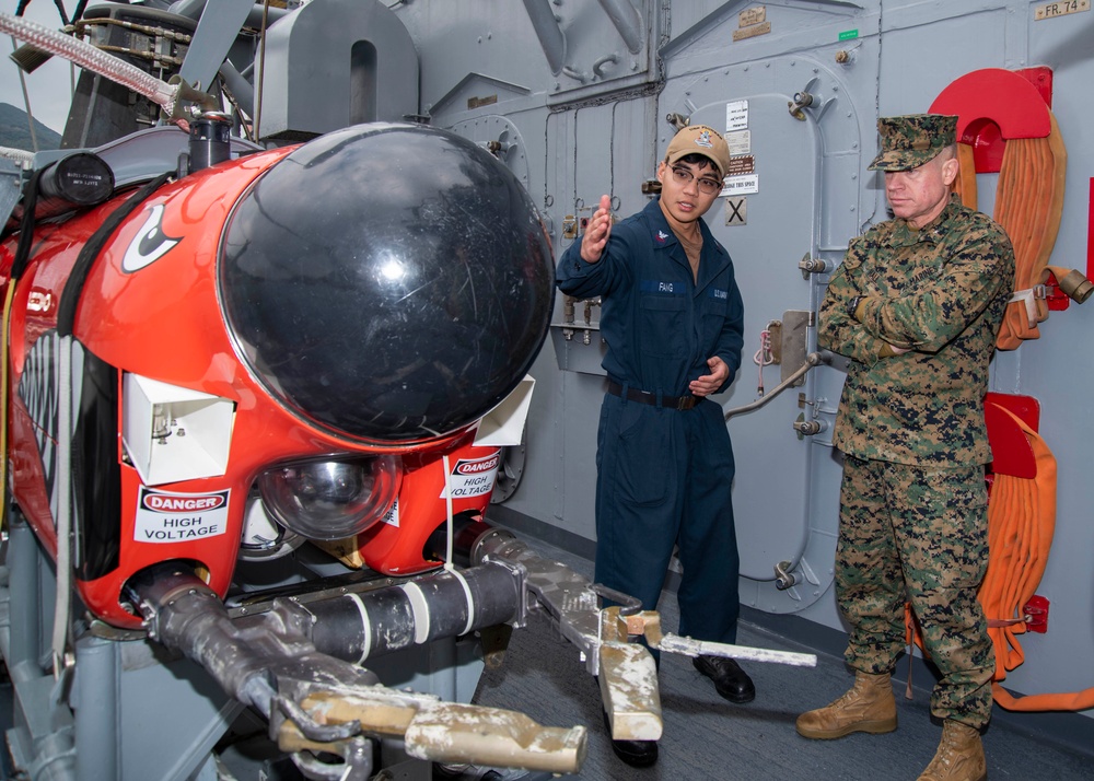 Brig. Gen. Hall Visits Sasebo CTF76/3 Units