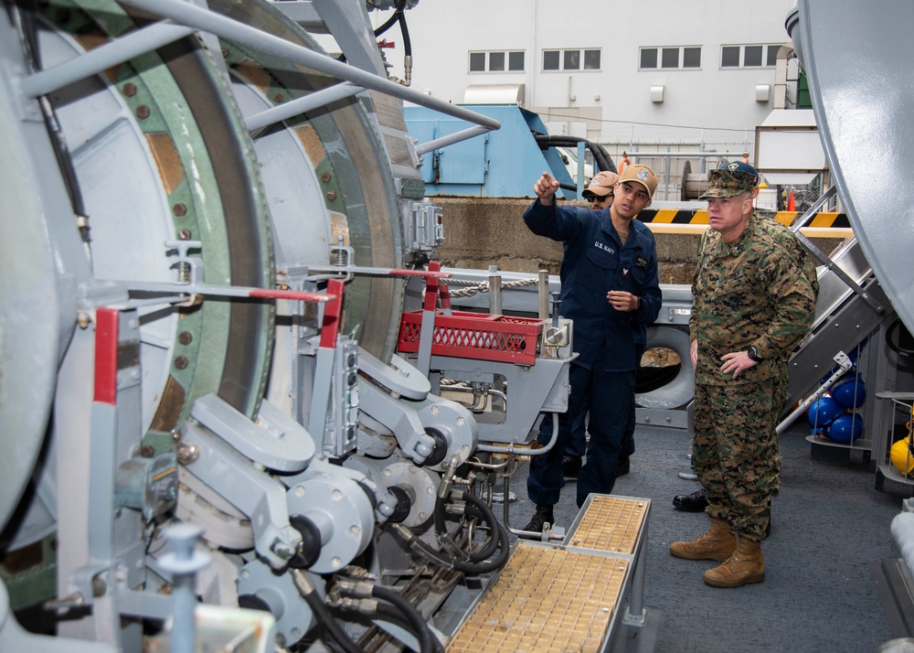 Brig. Gen. Hall Visits Sasebo CTF76/3 Units