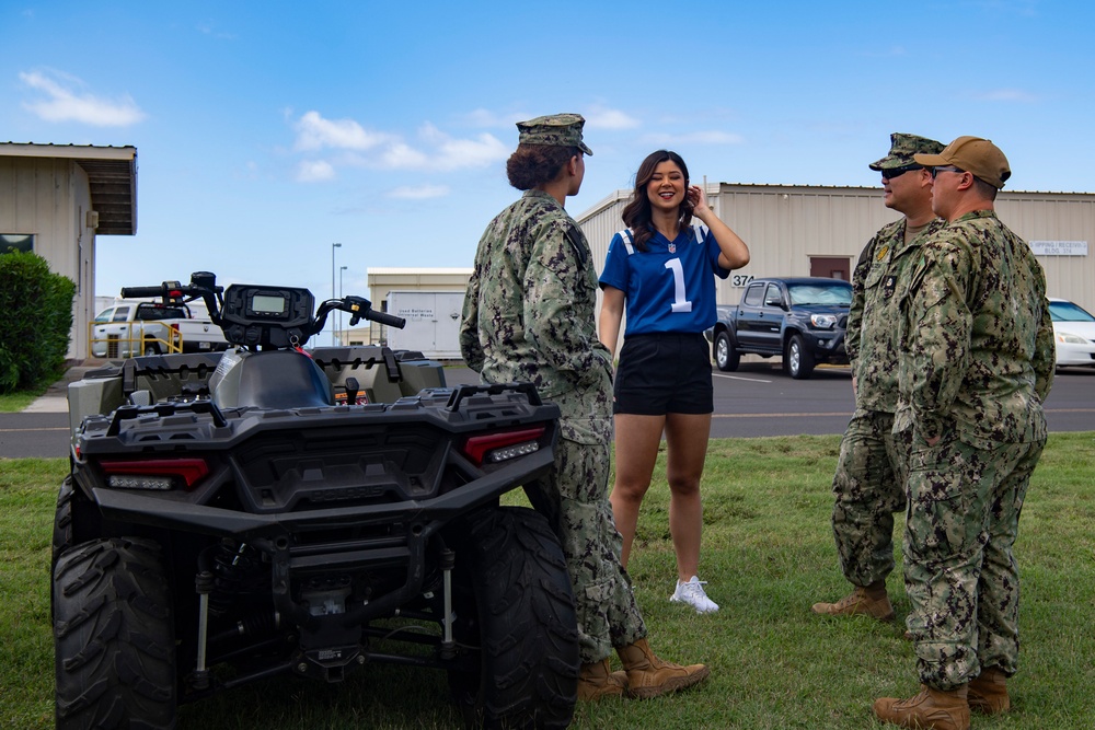 NFL Cheer Leaders with Armed Forces Entertainment Visit Pacific Missile Range Facility (PMRF)