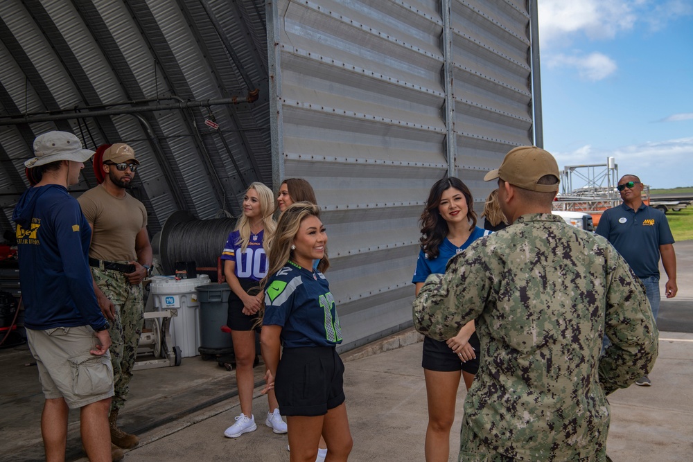 NFL Cheer Leaders with Armed Forces Entertainment Visit Pacific Missile Range Facility (PMRF)