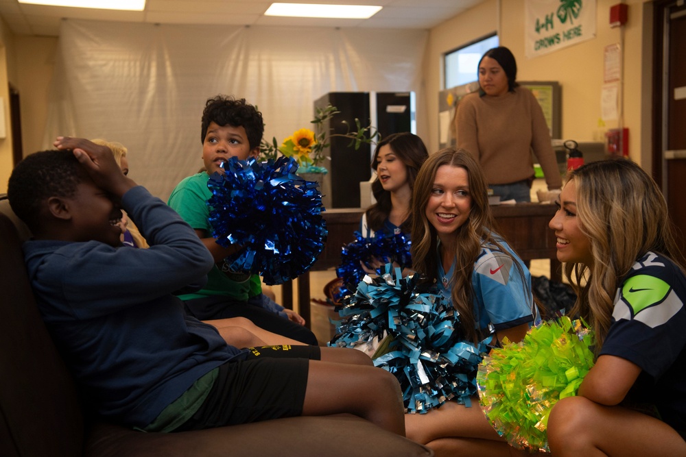 NFL Cheer Leaders with Armed Forces Entertainment Visit Pacific Missile Range Facility (PMRF)