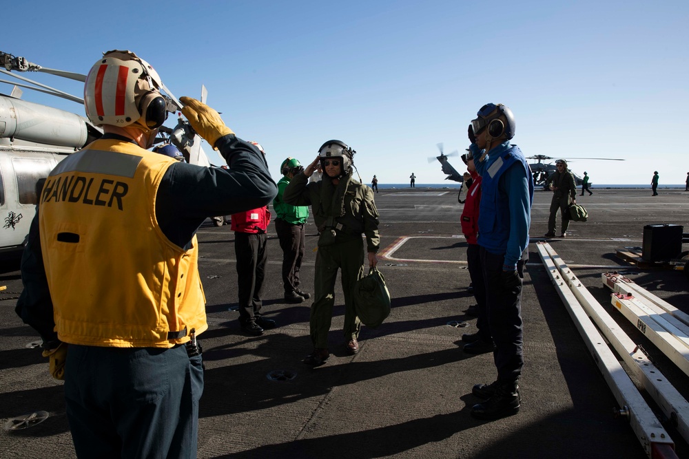 Abraham Lincoln welcomes aboard Brig. Gen. Robert Brodie