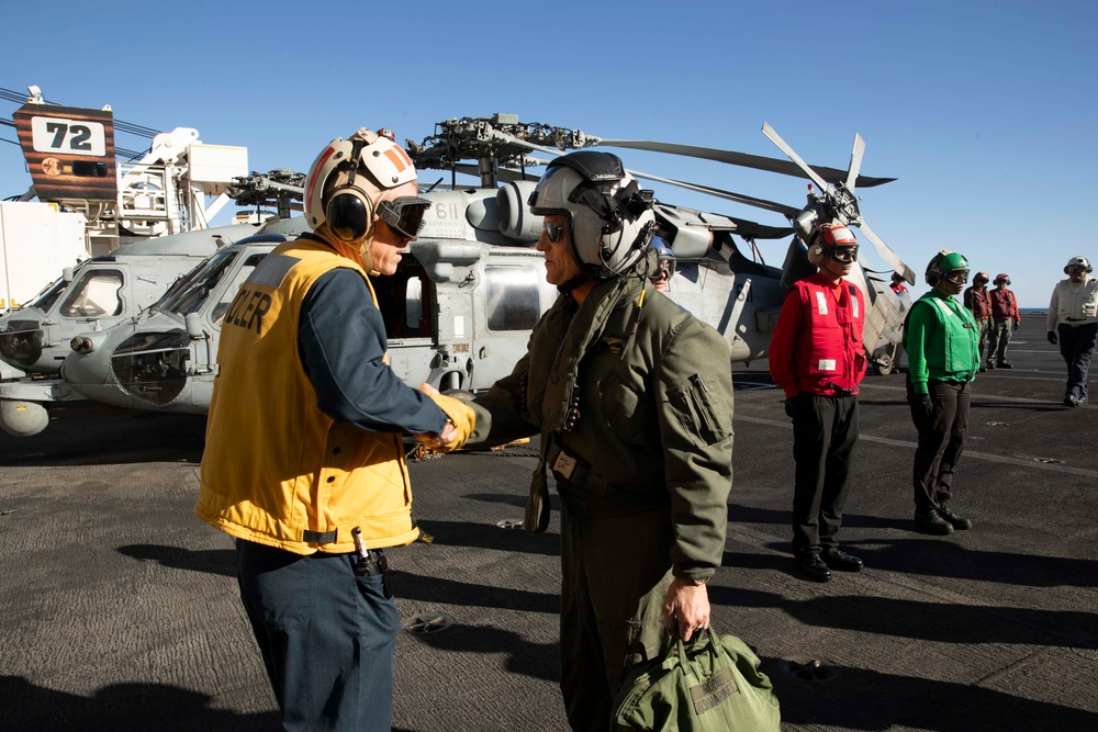 Abraham Lincoln welcomes aboard Brig. Gen. Robert Brodie