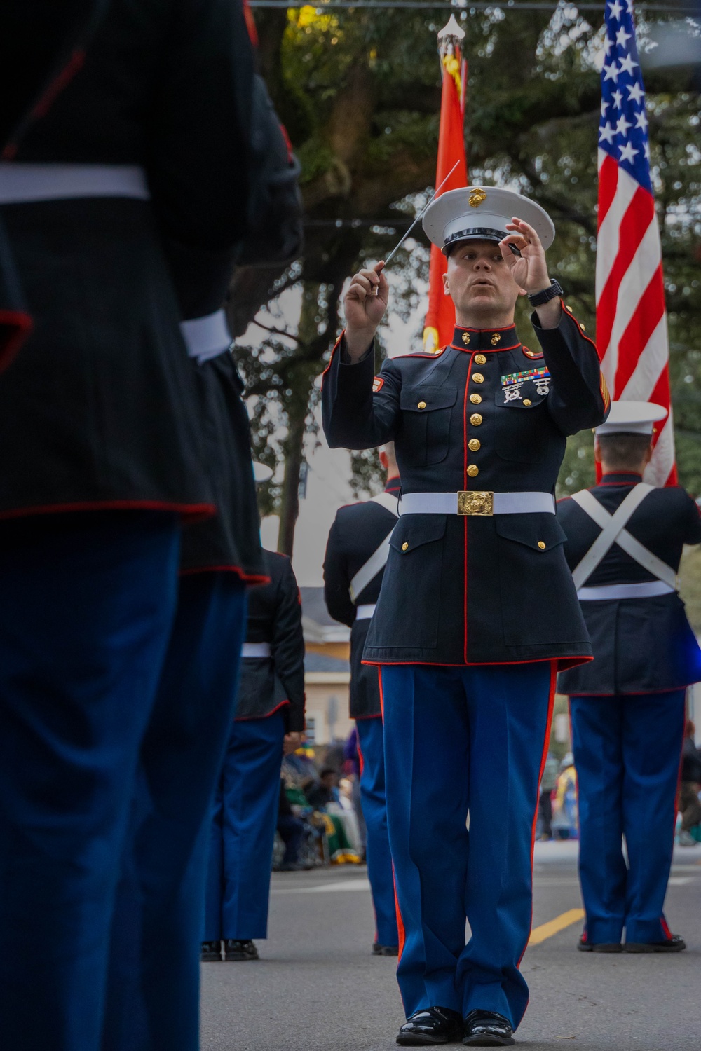 2d Marine Division Band Performs in the Krewe of Zulu Parade 2024