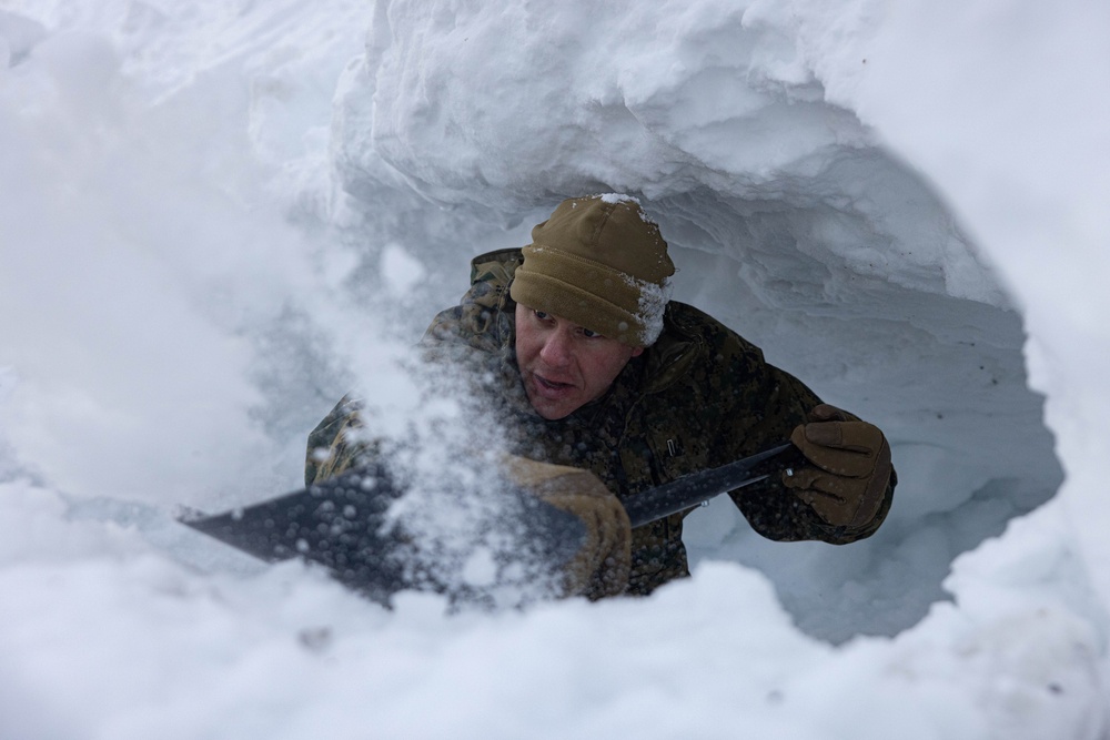 U.S. Marines with 2nd Marine Aircraft Wing conduct four-day cold-weather training course