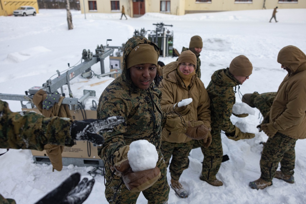 U.S. Marines with 2nd Marine Aircraft Wing conduct four-day cold-weather training course