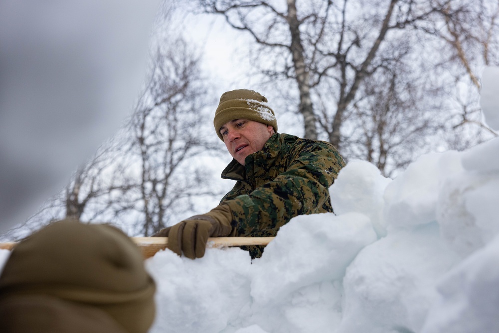 U.S. Marines with 2nd Marine Aircraft Wing conduct four-day cold-weather training course