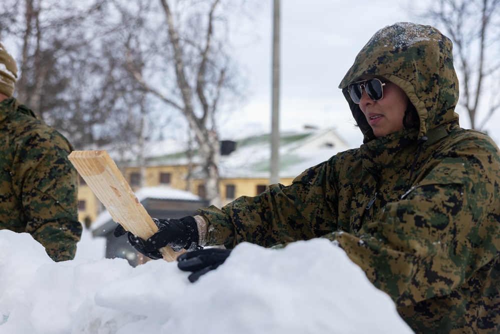 U.S. Marines with 2nd Marine Aircraft Wing conduct four-day cold-weather training course