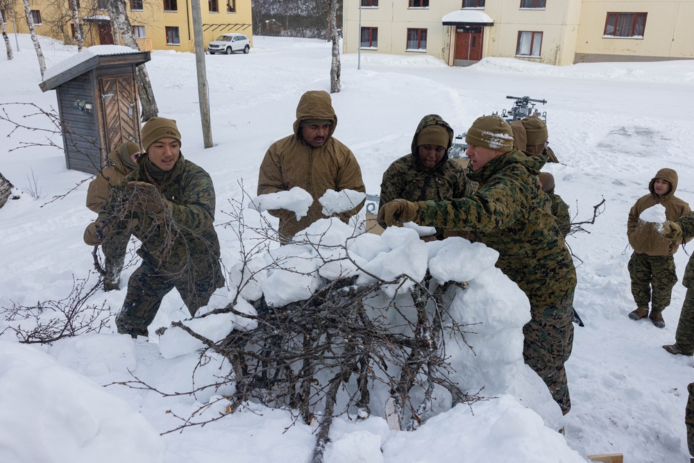 U.S. Marines with 2nd Marine Aircraft Wing conduct four-day cold-weather training course