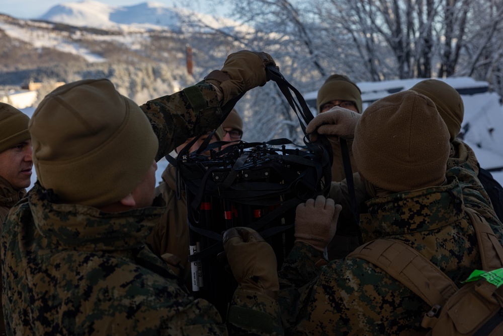 U.S. Marines with 2nd Marine Aircraft Wing conduct four-day cold-weather training course