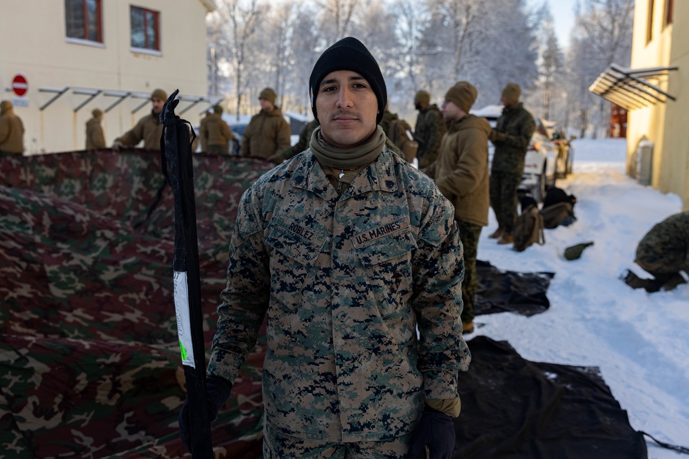 U.S. Marines with 2nd Marine Aircraft Wing conduct four-day cold-weather training course