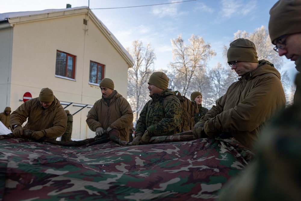 U.S. Marines with 2nd Marine Aircraft Wing conduct four-day cold-weather training course