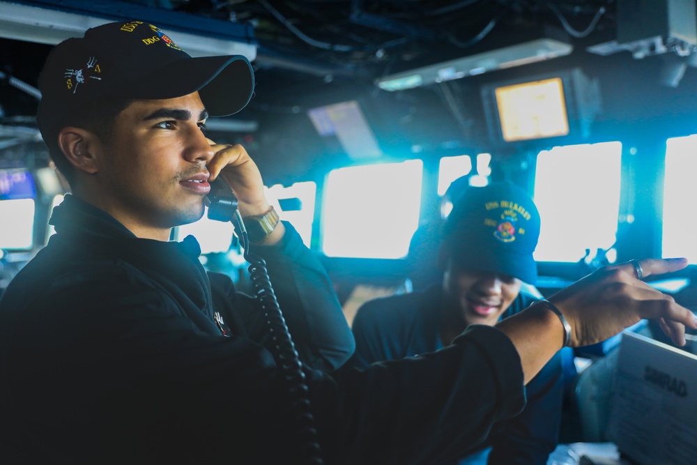 Replenishment at Sea on USS Bulkeley