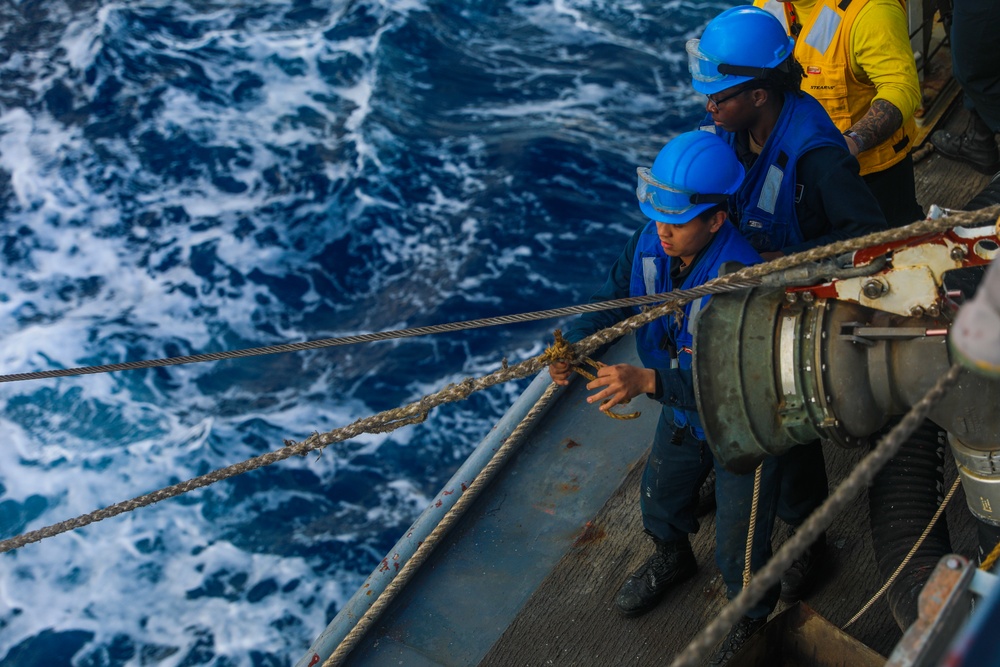 Replenishment at Sea on USS Bulkeley