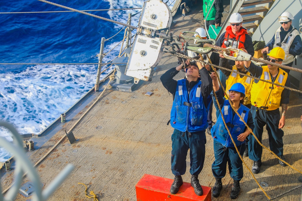 Replenishment at Sea on USS Bulkeley